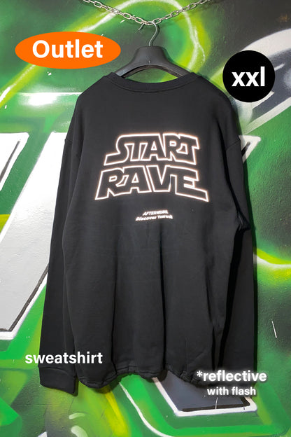 OUTLET - Siyah Sweatshirt - Start Rave - 2XL