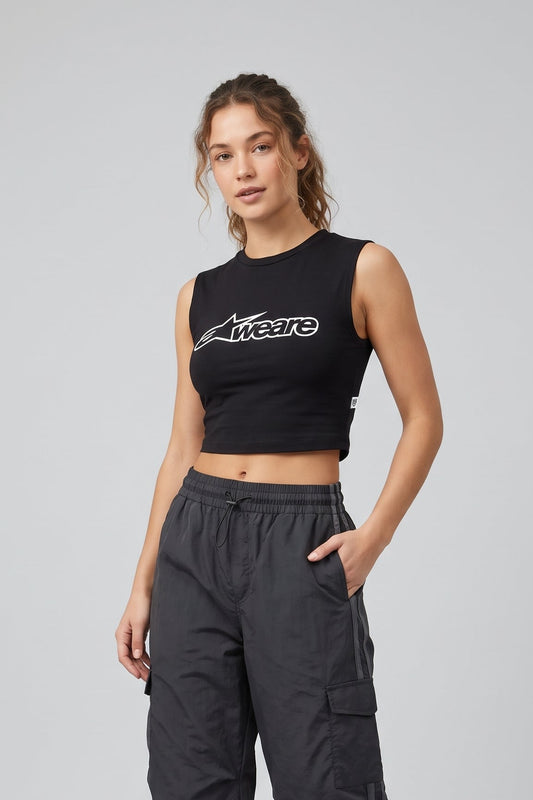 Siyah Crop Top Üst Starweare