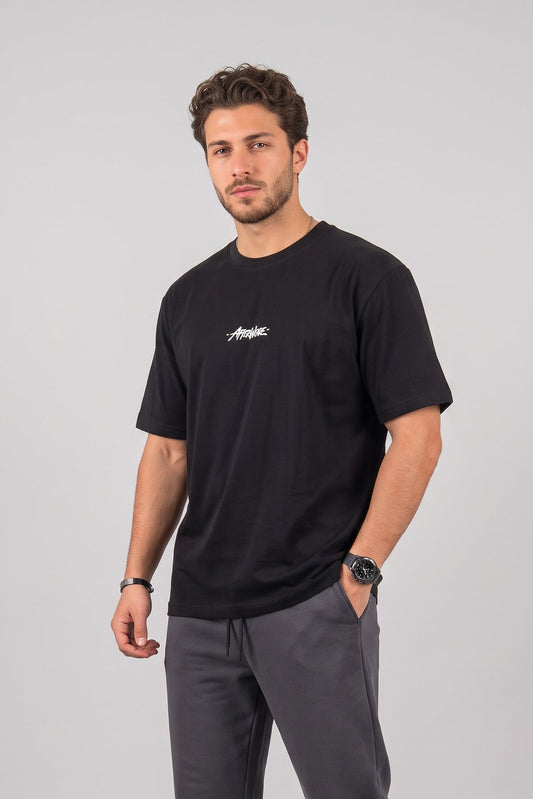 Basic-Oversize-T-Shirt in Schwarz