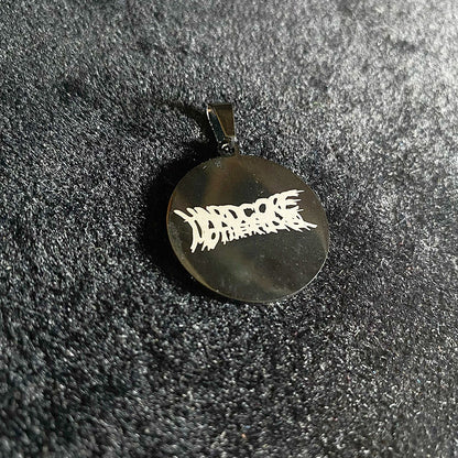 Siyah Çelik Kolye Ucu - Hardcore Motherfucker - Steel Pendant