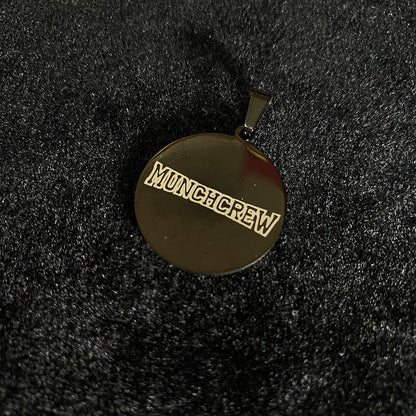 Siyah Çelik Kolye Ucu - Munchcrew - Black Steel Pendant