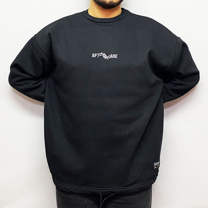 OVERSIZE BLACK SWEATSHIRT 'THE KIDS WANT TECHNO' REFLECTIVE.