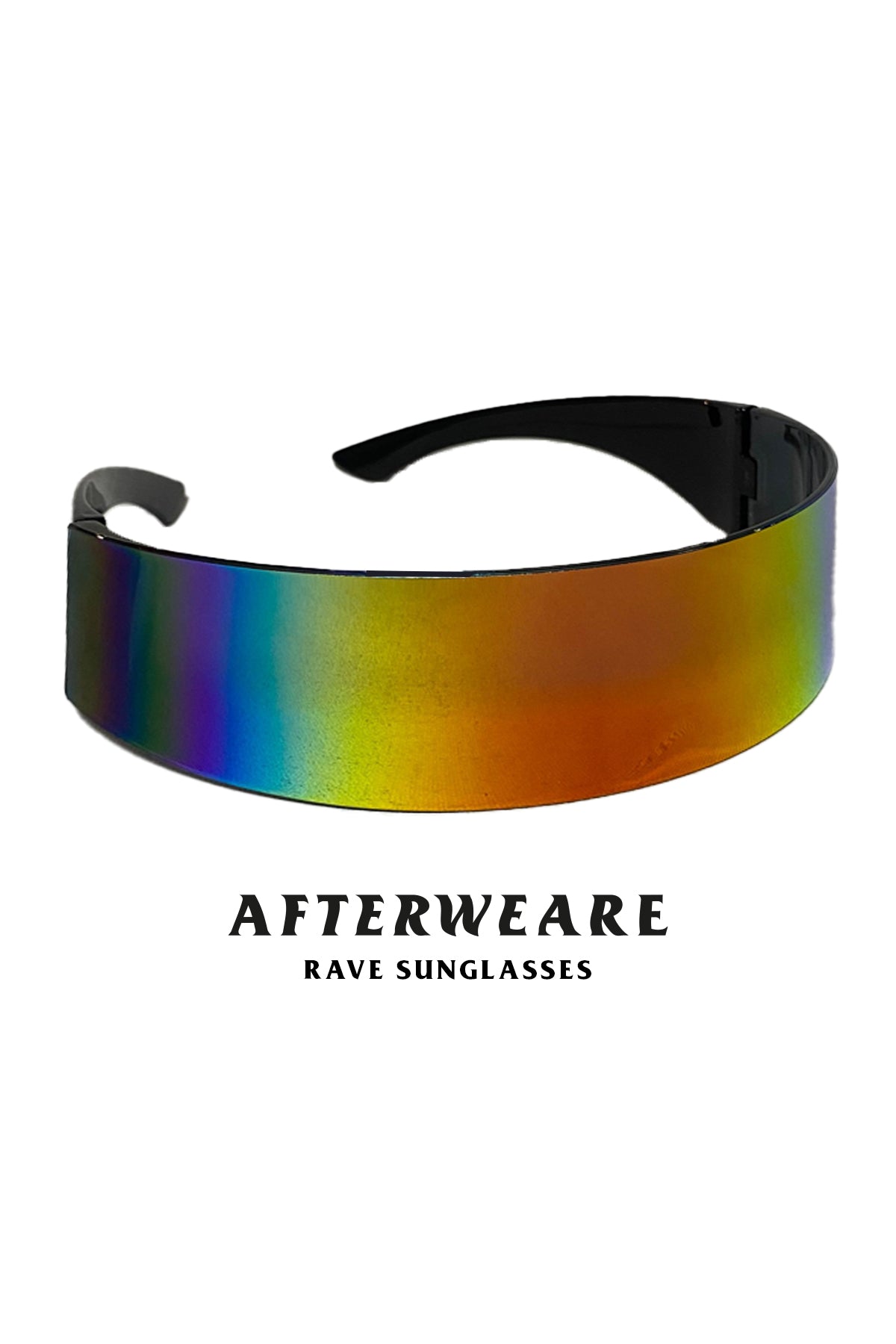 Unisex Holographic Visor Sunglasses - Futuristik Rave ve Festival Gözlüğü.