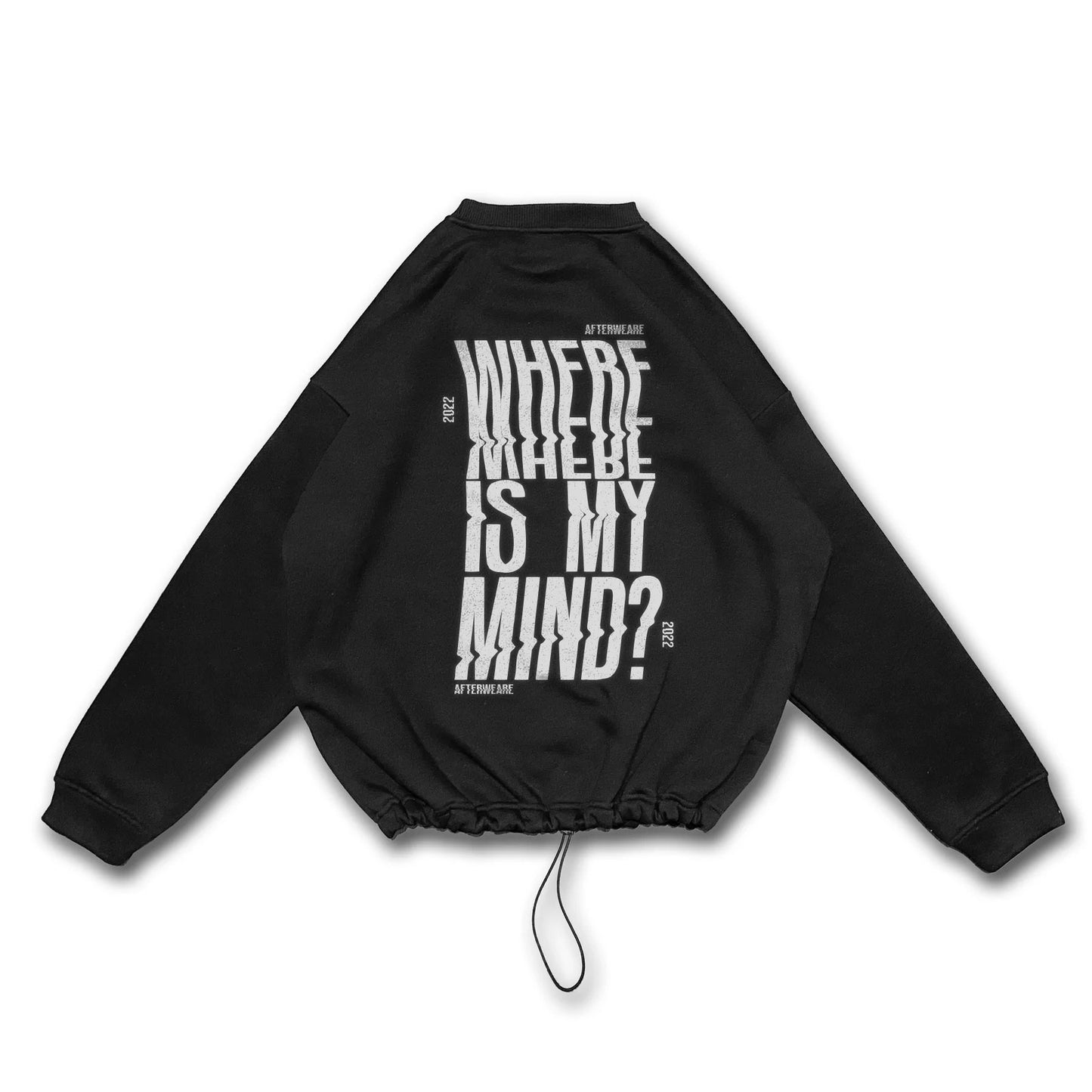 OVERSIZE BLACK SWEATSHIRT 'WHERE IS MY MIND' REFLECTIVE.