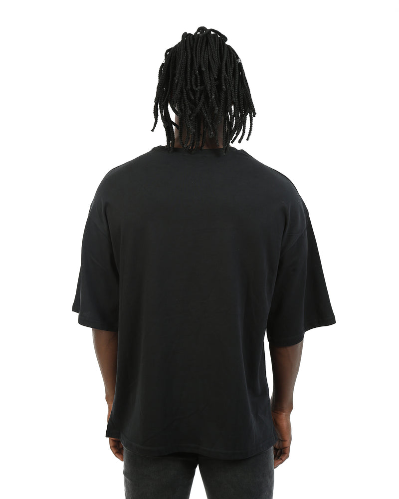 Basic-Oversize-T-Shirt in Schwarz
