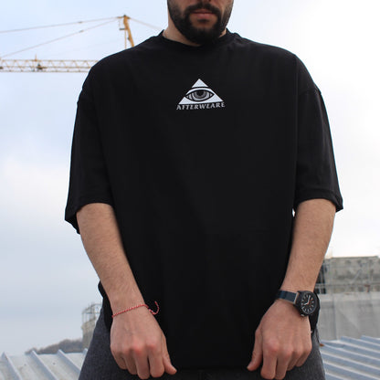 OVERSIZE BLACK T-SHIRT 'AFTERWEARE PYRAMID EYE'