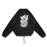 RELAXED FIT BLACK SWEATSHIRT 'ACID CATS' REFLECTIVE