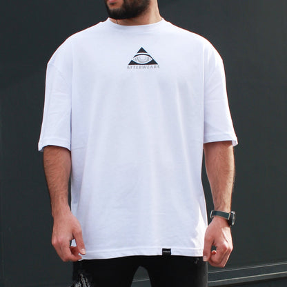 WHITE OVERSIZE T-SHIRT 'PYRAMID EYE ORIGINAL'