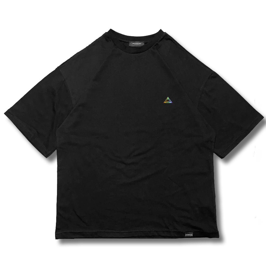 OVERSIZE BLACK T-SHIRT 'FUTURE IS WATCHING YOU'