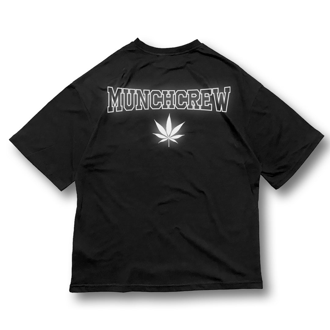 OVERSIZE BLACK T-SHIRT 'MUNCHCREW'