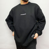 RELAXED FIT BLACK SWEATSHIRT 'THE KIDS WANT TECHNO' REFLECTIVE